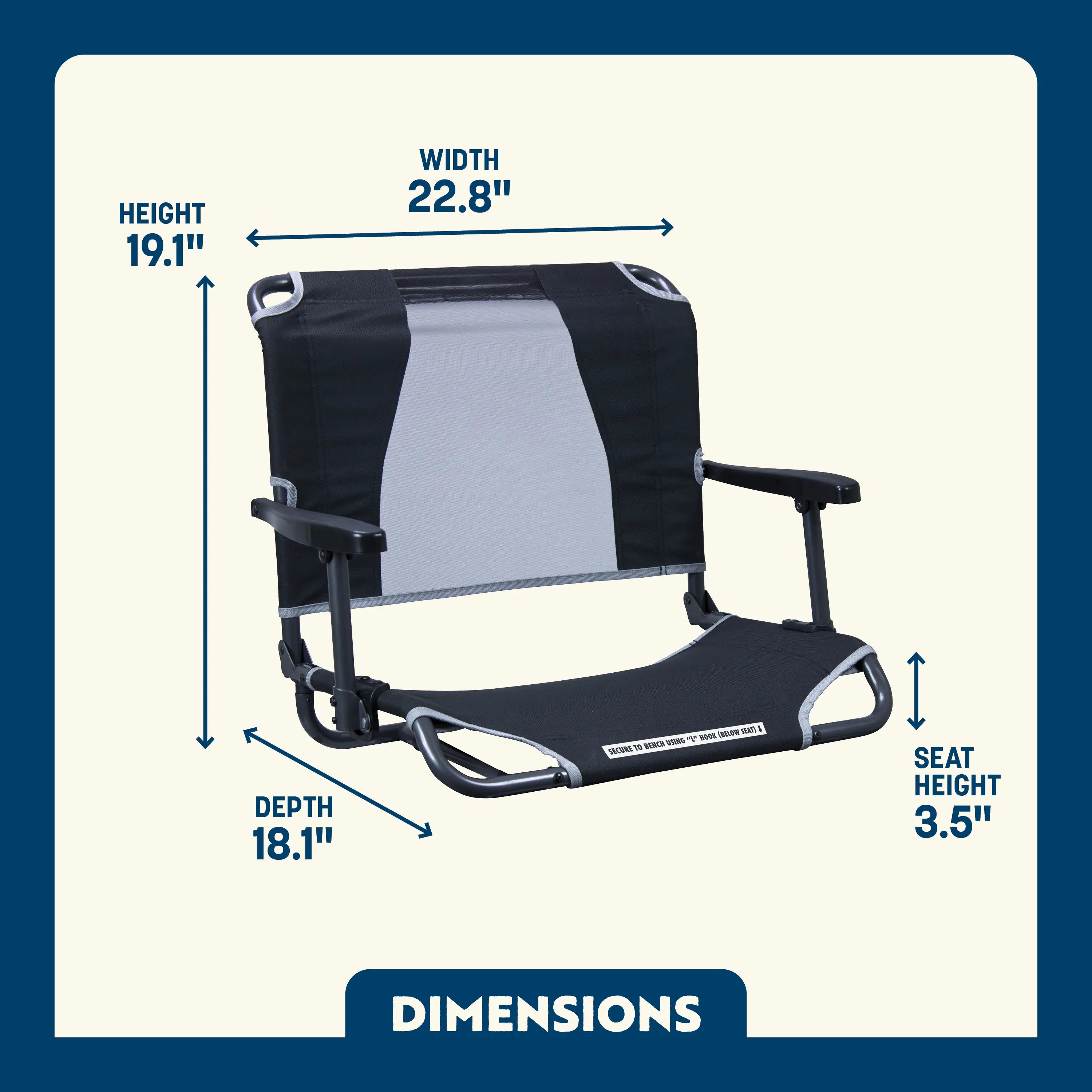 Big Comfort Stadium Chair with Armrests | Featured Outdoor Choice | Outlandridge 8967um