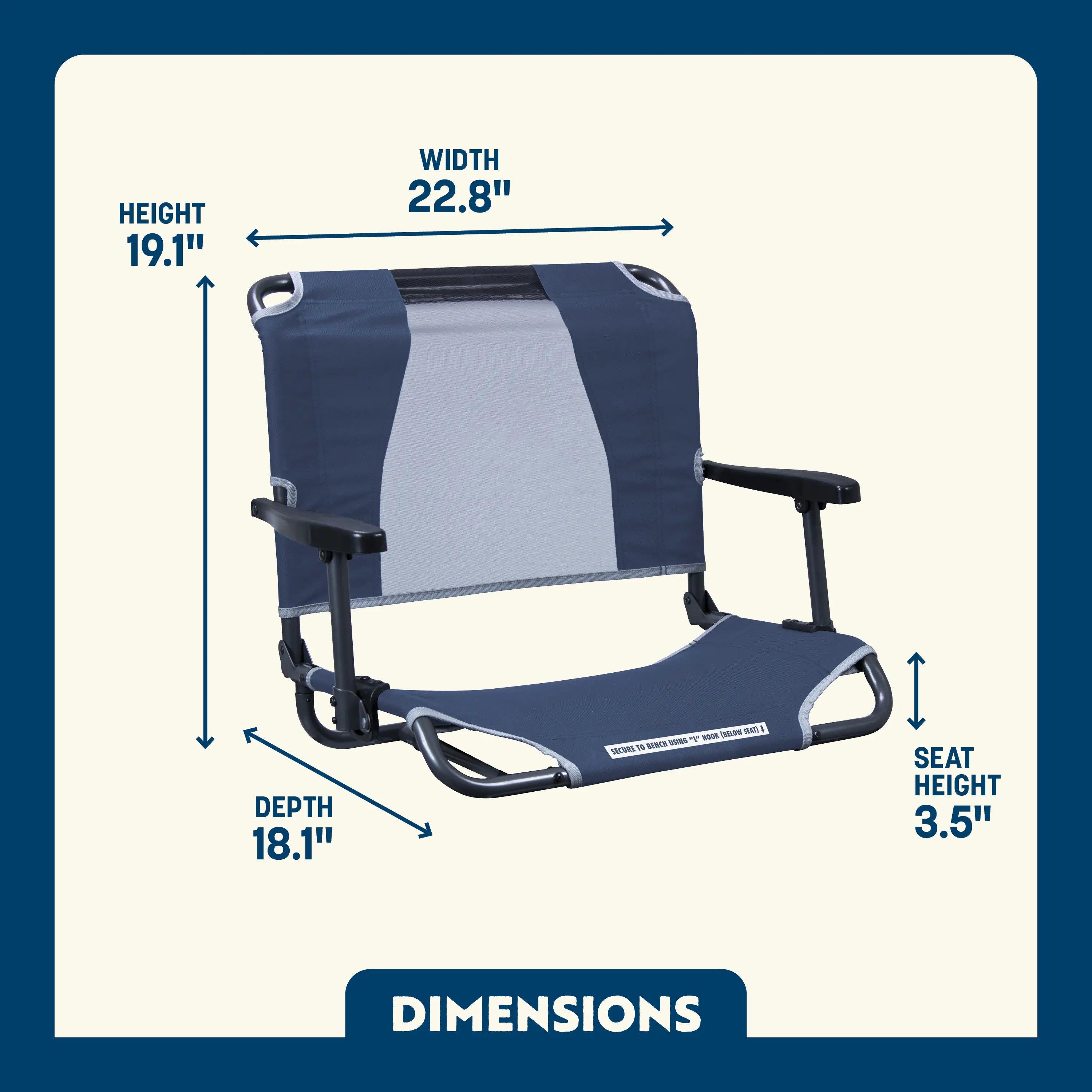 Big Comfort Stadium Chair with Armrests | Featured Outdoor Choice | Outlandridge 8967um