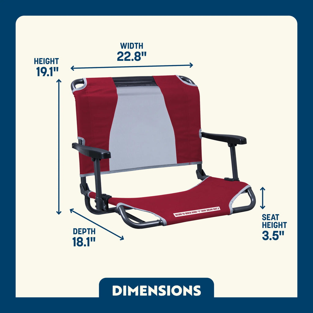 Big Comfort Stadium Chair with Armrests | Featured Outdoor Choice | Outlandridge 8967um