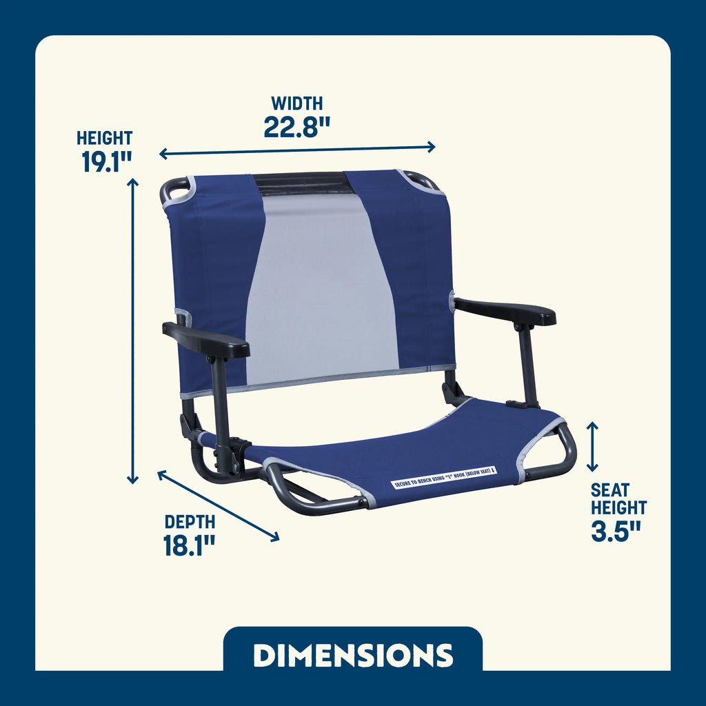 Big Comfort Stadium Chair with Armrests | Featured Outdoor Choice | Outlandridge 8967um