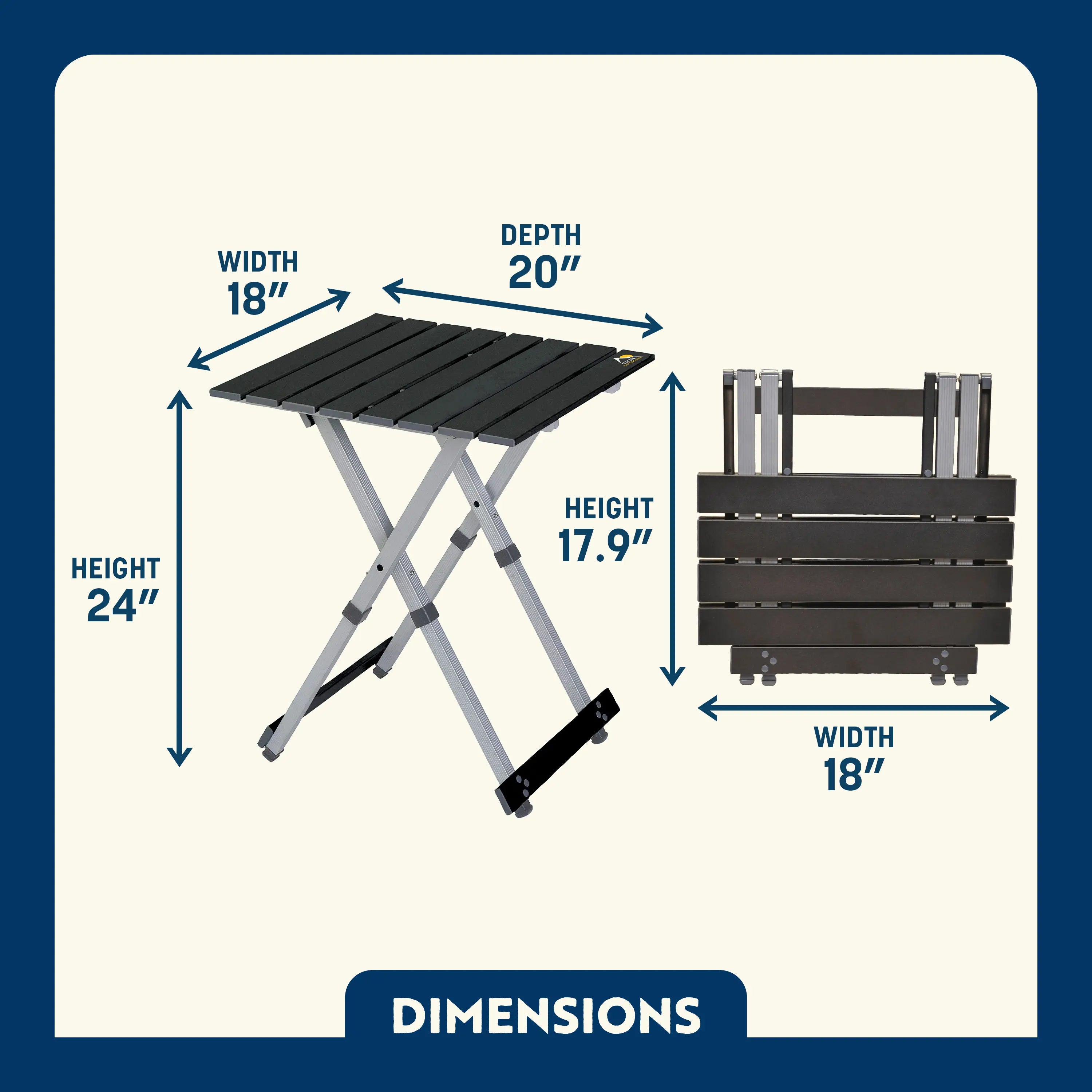 Compact Camp Table 20 | Featured Outdoor Choice | Outlandridge 81FCEL