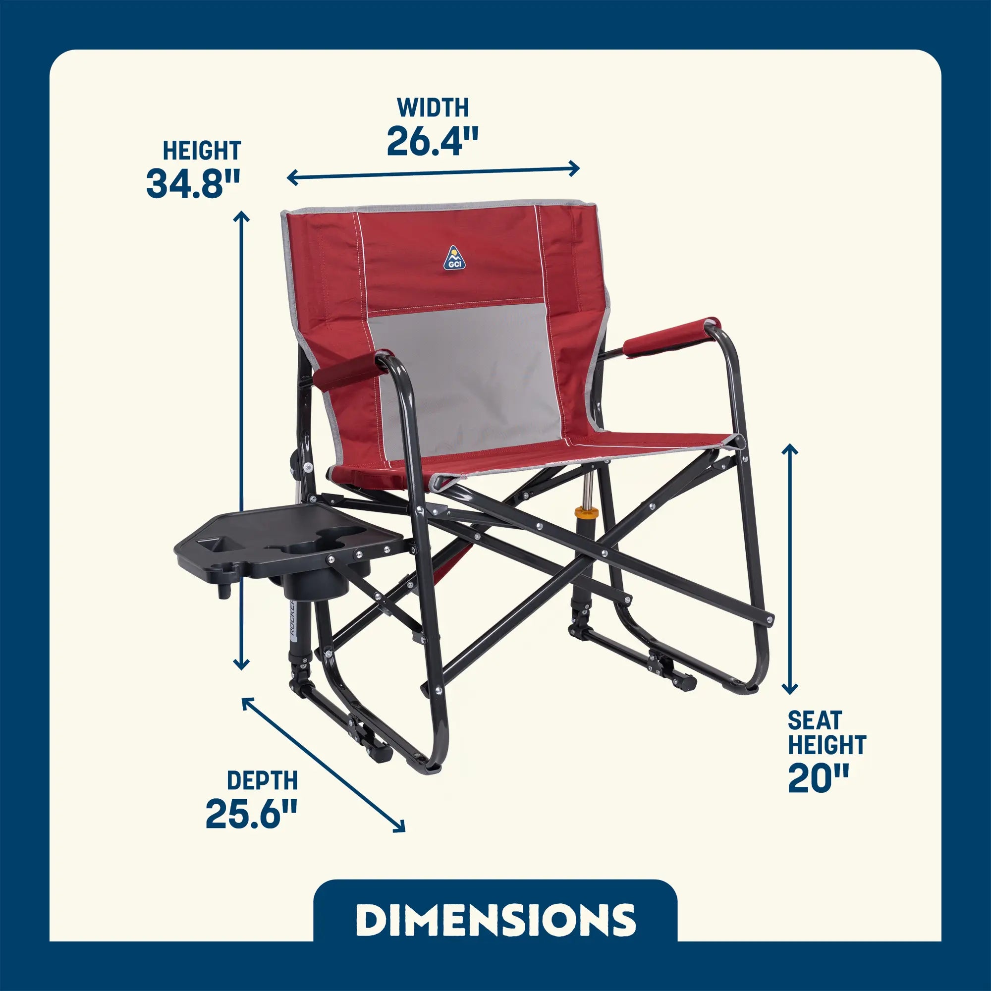 Freestyle Rocker XL with Side Table | Featured Outdoor Choice | Outlandridge 8A98WJ