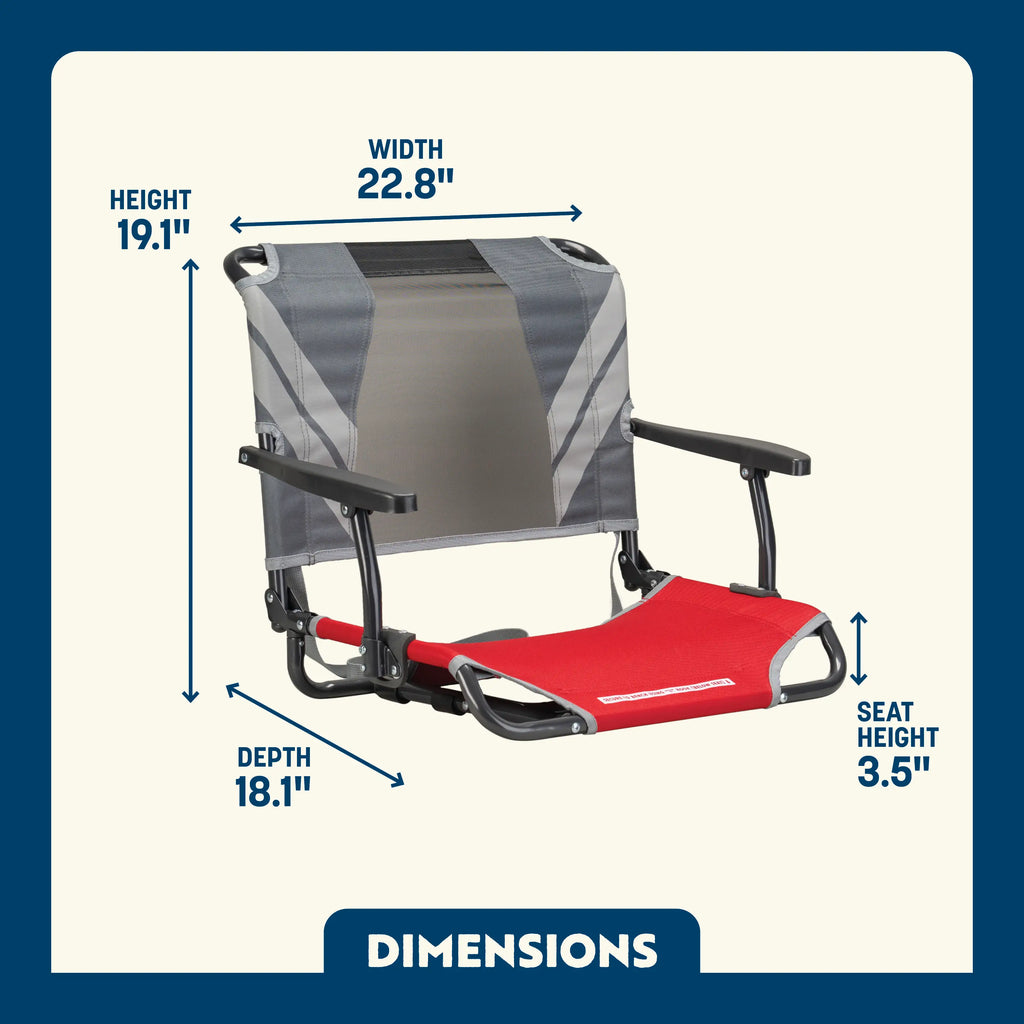 Big Comfort Stadium Chair with Armrests | Featured Outdoor Choice | Outlandridge 8967um