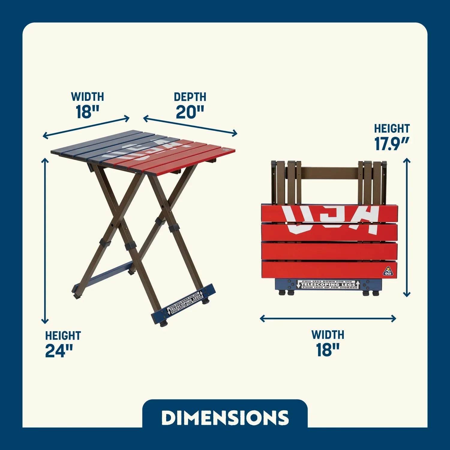 Compact Camp Table 20 | Featured Outdoor Choice | Outlandridge 81FCEL