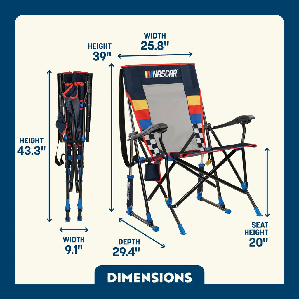 NASCAR RoadTrip Rocker - Blue | Featured Outdoor Choice | Outlandridge 2804kq