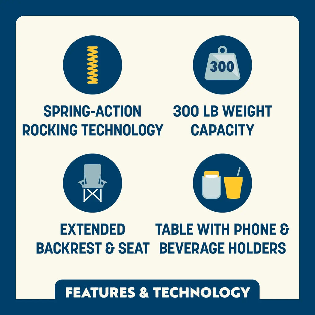 Stowaway Rocker with Side Table | Featured Outdoor Choice | Outlandridge 720FqA