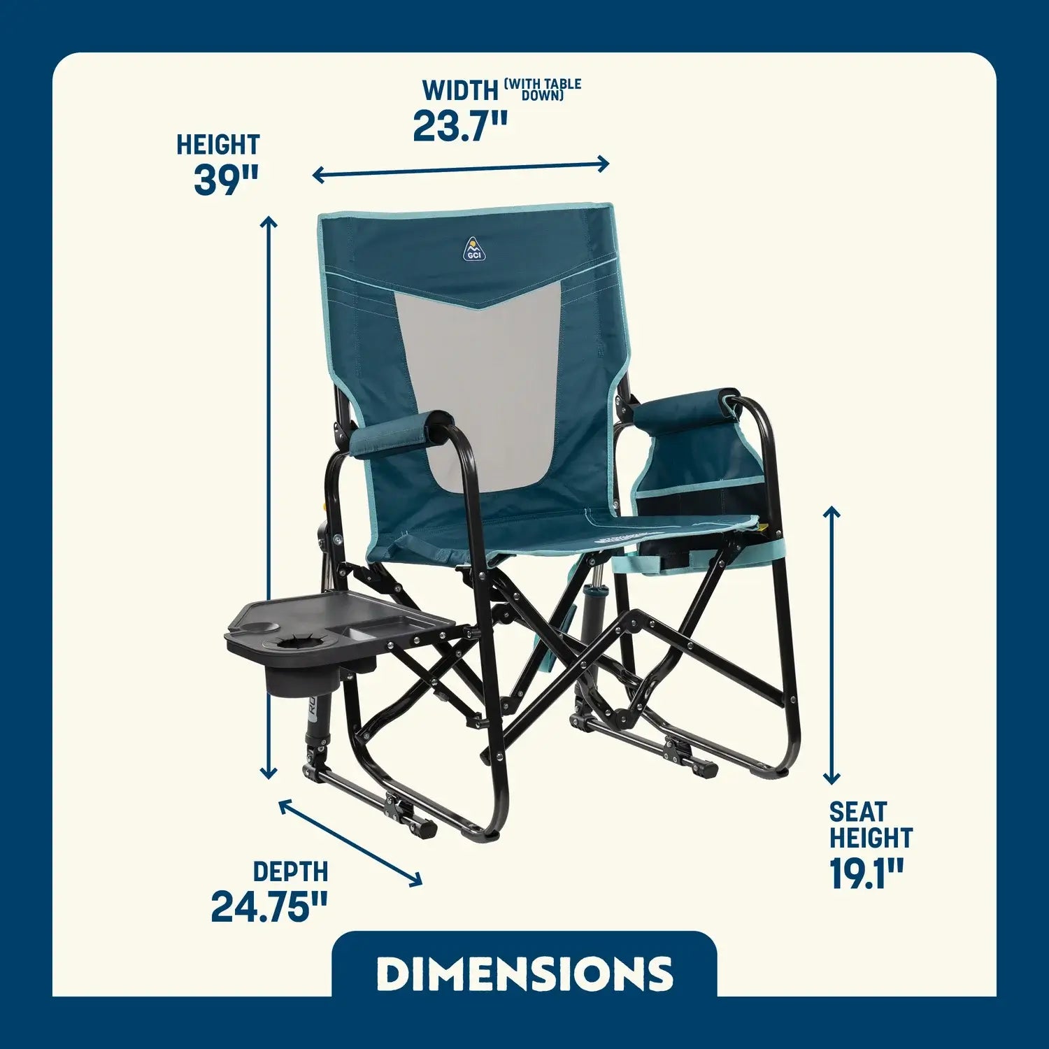 Stowaway Rocker with Side Table | Featured Outdoor Choice | Outlandridge 720FqA